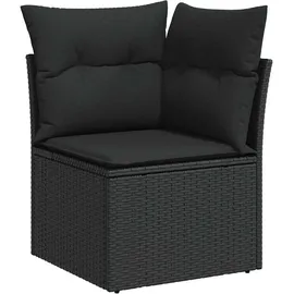 vidaXL Garten-Lounge-Set 9-tlg. schwarz