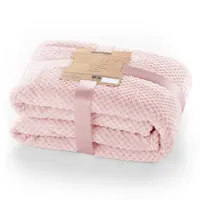 DecoKing Kuscheldecke 220x240 cm rosa Decke Microfaser Wohndecke Tagesdecke