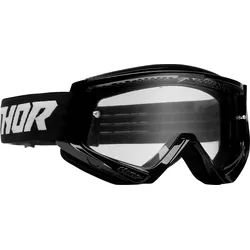 Thor Combat Racer, Crossbrille Kinder - Schwarz/Weiß Klar