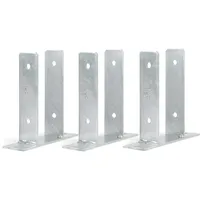 GAH Alberts Alberts 213015 U-Pfostenträger | zum Aufschrauben | feuerverzinkt | lichte Breite 91 mm | 3er Set