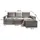 masseno Ecksofa mit Schlaffunktion L-Form, Sofa mit Bettkasten, Wohnzimmersofa, Couch, Soffa, Bettsofa, Couchgarnitur- grau ¦ Maße (cm): B: 230 H: 85