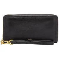 Fossil Logan RFID Zip Portemonnaie black/gold tone