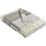 STTS International FARO Plaid 140 x 200 cm Beige/Braun/Weiß