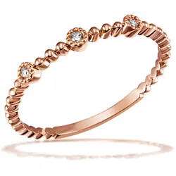 Diamantring GOLDMAID Gr. 17, rosa (rosegoldfarben), Fingerringe, Damen, 17, Rotgold 585, Diamantring
