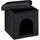 Relaxdays Sitzhocker mit Hundebox schwarz 38,0 x 38,0 x 38,0 cm