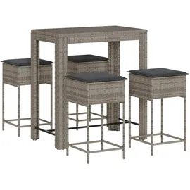 vidaXL Gartenbar-Set 5-tlg. Grau