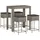 vidaXL Gartenbar-Set 5-tlg. Grau