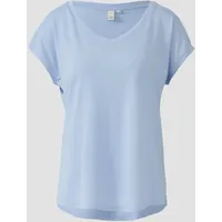 QS T-Shirt aus Lyocellmix, Damen, blau, XS