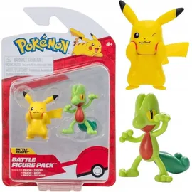 Pokémon Battle Figuren Pack: Pikachu und Geckabor, 2 detaillierte Figuren