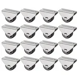 SO-TECH® Möbelrolle Unterbaurolle PASSAU, Ø 25 mm, Kastenrolle für die Unterbaumontage, 16 Stück grau Ø 2.5 cm