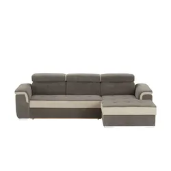 Ecksofa  Aversa , grau , Maße (cm): B: 274 H: 102 T: 178