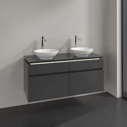 Villeroy & Boch Legato Waschtischunterschrank 120 cm mit 4 Auszügen und LED-Beleuchtung, Badmöbel,