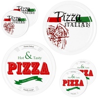 MamboCat Pizzateller 6er Set Pizzateller 3x Hot & Tasty + 3x Pizza Italian 28cm