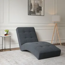 e-meubles Chaiselongue Anthrazit, Holzwerkstoff, 1-Sitzer, 73x79x170 cm, Wohnzimmer Sessel, Relaxliegen