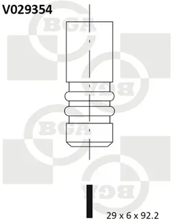 BGA Auslassventil v029354 für CHEVROLET Opel SAAB GM