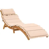 vidaXL Sonnenliege 96 x 58 x 23 cm Beige