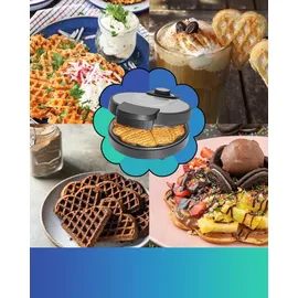 Clatronic WA 3492 Waffelautomat schwarz/edelstahl