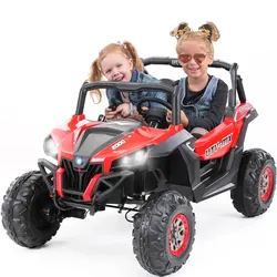 Kinder-Elektroauto UTV Buggy MX Allrad 4x4 (Rot/Schwarz)
