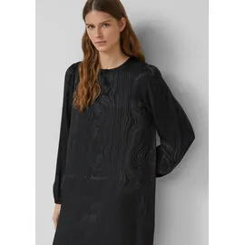 s.Oliver Fließendes Jacquardkleid Kleid Schwarz 38