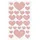 Folia Moosgummi Glitter-Sticker HEARTS LOVE 50 Stück