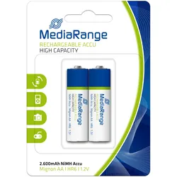 MEDIARANGE MRBAT123 - Batterie AA-Typ - NiMH - (wiederaufladbar)