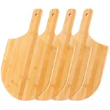 SHUESS Pizzaschieber Bambus 12in als Pizzaschaufel, Pizzaschieber abgerundete Kanten, mit Griff, Brotschieber, natur