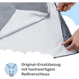 nivion gmbh Dailydream Bezug in weiß für Erwachsenengewichtsdecken 135 x 200 cm - zweifarbig
