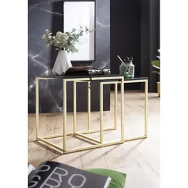 Wohnling WL5.787 Satztisch CHUR, Gold-Schwarz