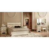 JVmoebel Schlafzimmer-Set Italienisches Schlafzimmer Set aus Holz in klassischem Weiß, Made in Europa weiß
