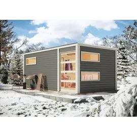Karibu Hygge inkl. 9 kW Ofen + int. Steuerung + Dachkranz