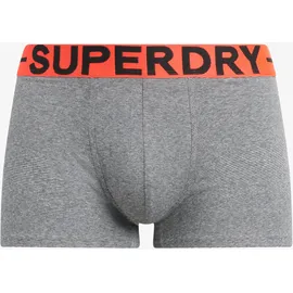 Superdry Trunk Boxershorts Ath Grey Feeder / Black Stripe / Black L 3er Pack