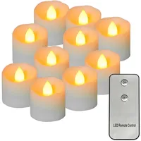 12 Flammenlose Led-kerzen, Inklusive Fernbedienung, Batteriebetrieben, Warmgelbes Licht