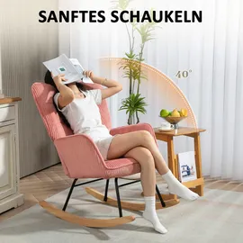 pzcc Schaukelstuhl Polyester 71 x 101 x 98 cm Rosa/Pink