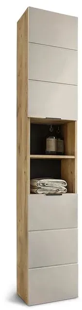 Hochschrank Kreta Dekor Beige Kaschmir