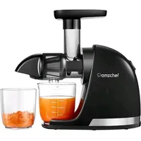 Amzchef 1501-BK-SM slow-running juicer (black), Entsafter, Schwarz