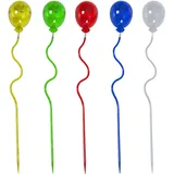 Harms Import LED Gartendeko LED Solar Lampen, Luftballons bunt, Led, Dxh 8,5 x 60 cm, 5er Set