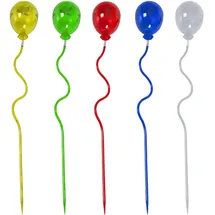 Harms Import LED Gartendeko LED Solar Lampen, Luftballons bunt, Led, Dxh 8,5 x 60 cm, 5er Set