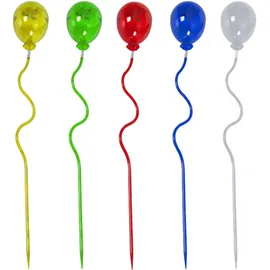 Harms Import LED Gartendeko LED Solar Lampen, Luftballons bunt, Led, Dxh 8,5 x 60 cm, 5er Set