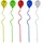 Harms Import LED Gartendeko LED Solar Lampen, Luftballons bunt, Led, Dxh 8,5 x 60 cm, 5er Set