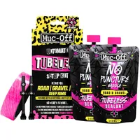 Muc-Off Ultimate Tubeless Kit Flickzeug für Tubeless-Ready Fahrräder, 60 mm, pink/schwarz