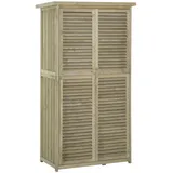 modfu Gartenschrank, Grau Holz, 46.5x160x87 cm, Aufbewahrung & Schutzhüllen