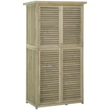 modfu Gartenschrank, Grau Holz, 46.5x160x87 cm, Aufbewahrung & Schutzhüllen
