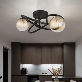 GLOBO LED-Deckenleuchte Tuberius Klar/Schwarz max. 3,5 Watt Deckenlampe