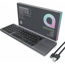 Aplic faltbare Mini Bluetooth Tastatur mit Touchpad - faltbares Keyboard im Super Slim Design