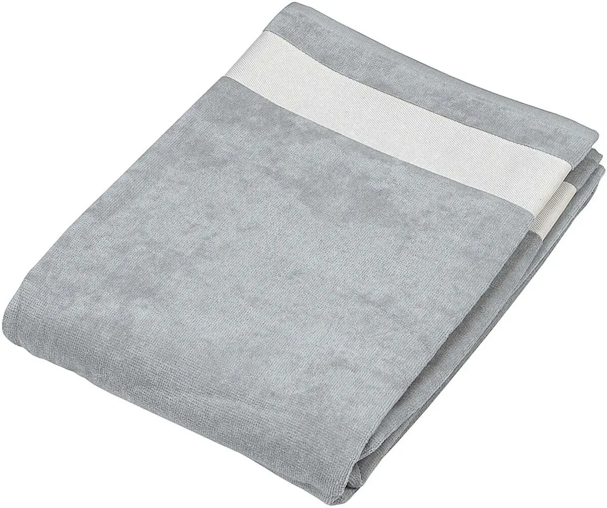 Kariban Velours Strandtuch K118 light grey/white one size