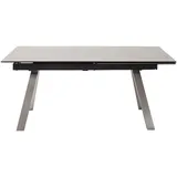 MCA Furniture Esstisch Tobago Ausziehtisch Edelstahl/Keramik 180/260x95 cm - Silber