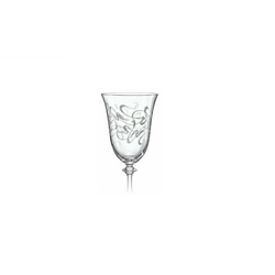 Crystalex Weißweinglas Royal C5646 Weißweingläser 250 ml 6er Set, Kristallglas, Pantografie weiß