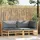 vidaXL Garten-Lounge-Set 2-tlg. dunkelgrau Bambus