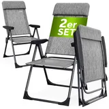 CASARIA Gartenstuhl 73 x 73 x 108 cm grau 2 St.