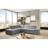 Ecksofa SIT & MORE "Valentine L-Form, B: 272 cm", grau, B:272cm H:73cm T:226cm, 100% Polyester, Sofas, Ecksofa, mit Arm- & Kopfteilverstellung, optional mit Bettfunktion, Topseller